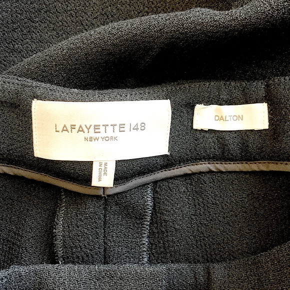 Lafayette 148 Wool Nouveau Crepe Dalton Pant 20W Black Excellent Condition - Picture 6 of 9